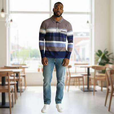 9189Т Джемпер поло мужская Mostom