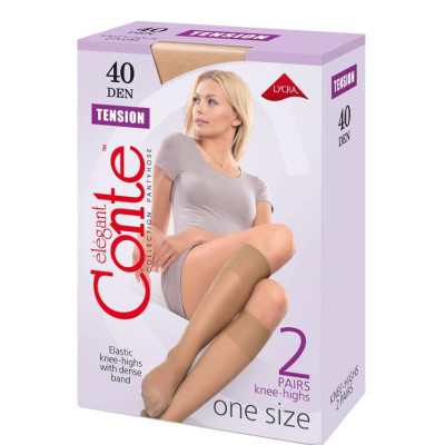 8с2 Гольфы женские 40ден 2 пары Tension Conte