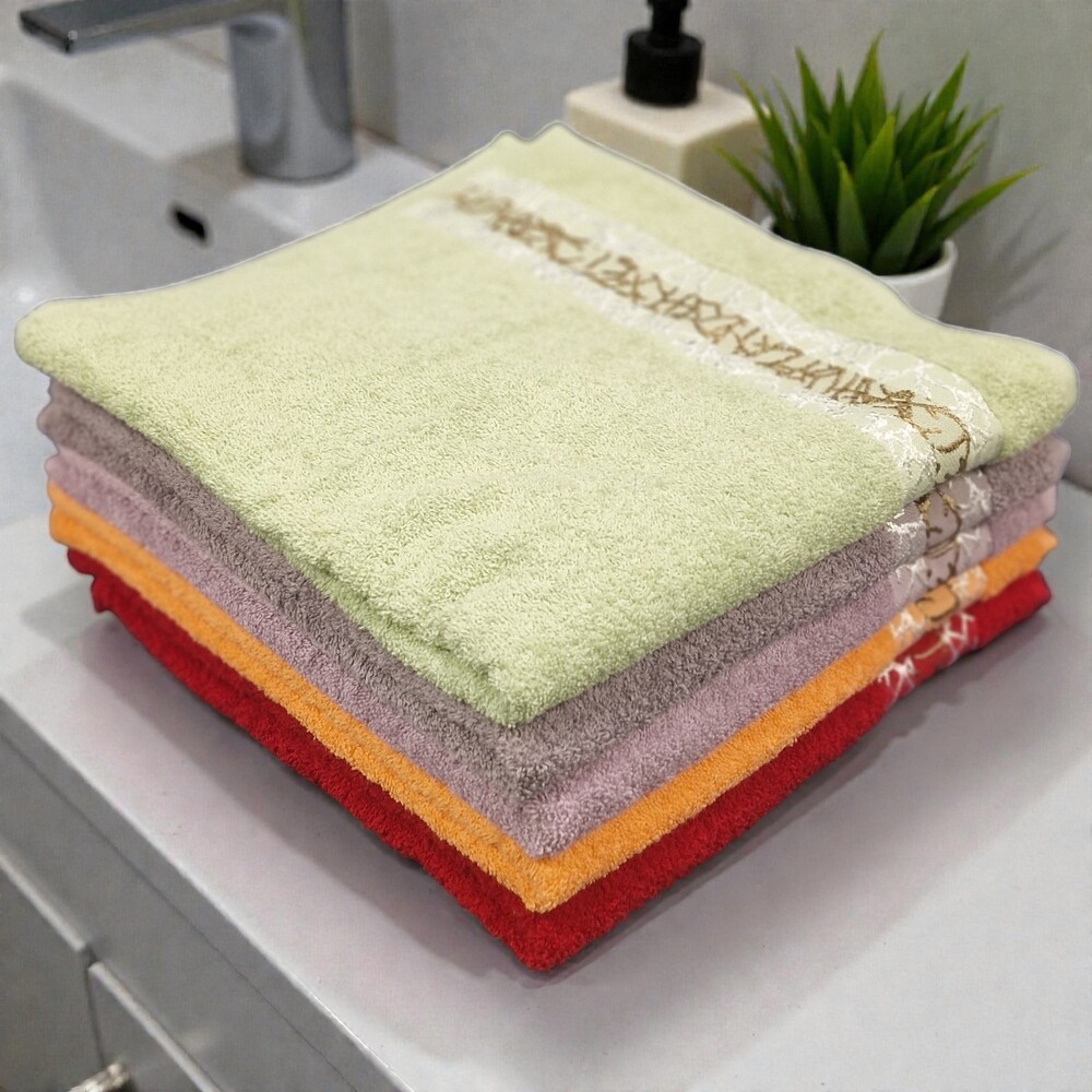 5415 Полотенце махровое 70х135 жаккард пл.420 Домик