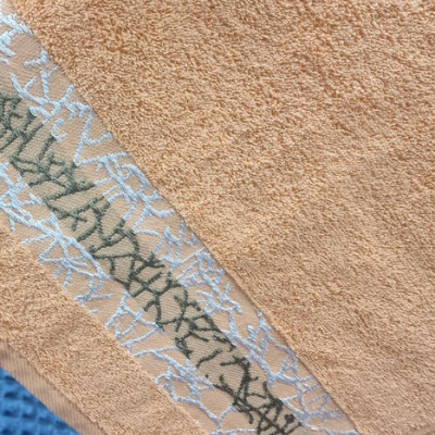 5415 Полотенце махровое 70х135 жаккард пл.420 Домик