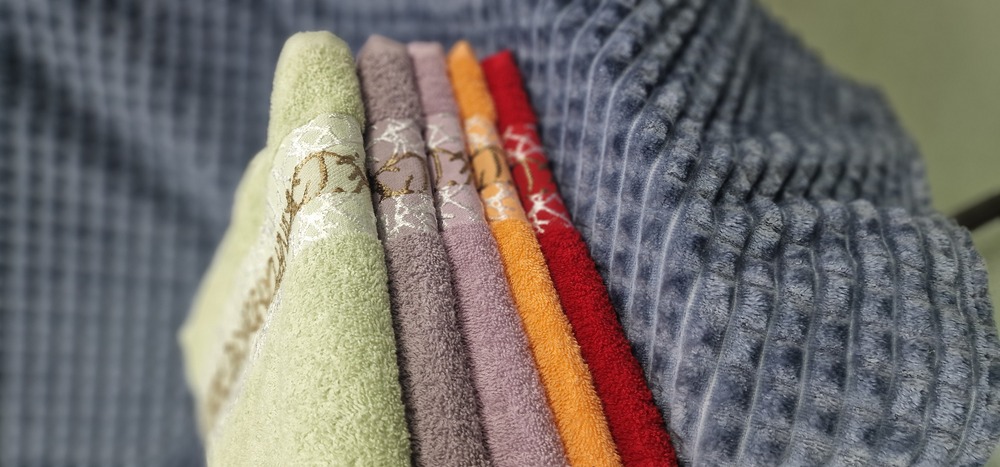 5415 Полотенце махровое 70х135 жаккард пл.420 Домик