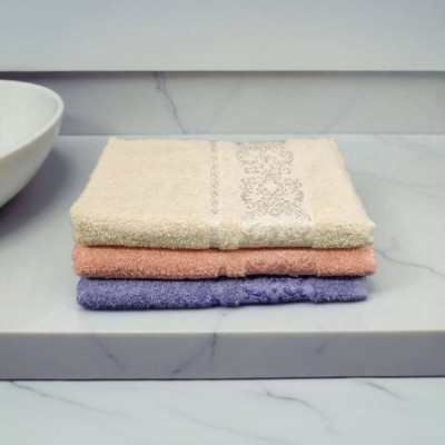 5409 Полотенце махровое 70х135 жаккард пл 420 Домик