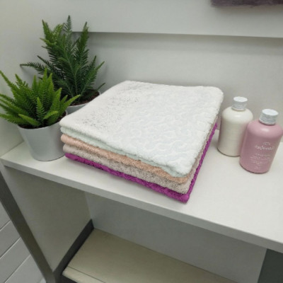 Полотенце махровое 70х140 жаккард пл. 420 Домик