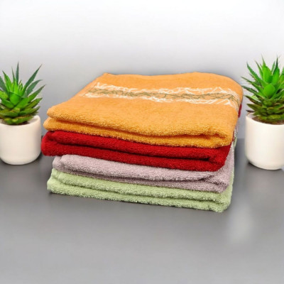 Полотенце махровое 50х85 жаккард пл 420 Домик 5415