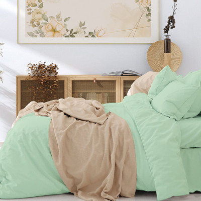 КПБ 1,5сп поплин однотонный Хлопковый рай