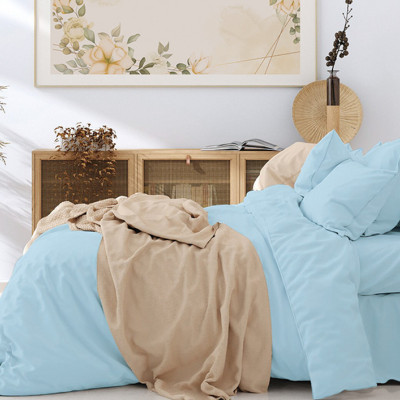 КПБ 1,5сп поплин однотонный Хлопковый рай