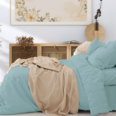 КПБ 1,5сп поплин однотонный Хлопковый рай