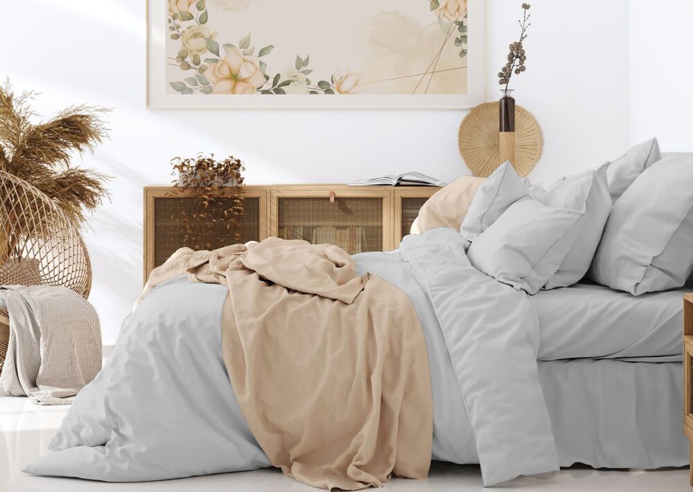 КПБ 1,5сп поплин однотонный Хлопковый рай